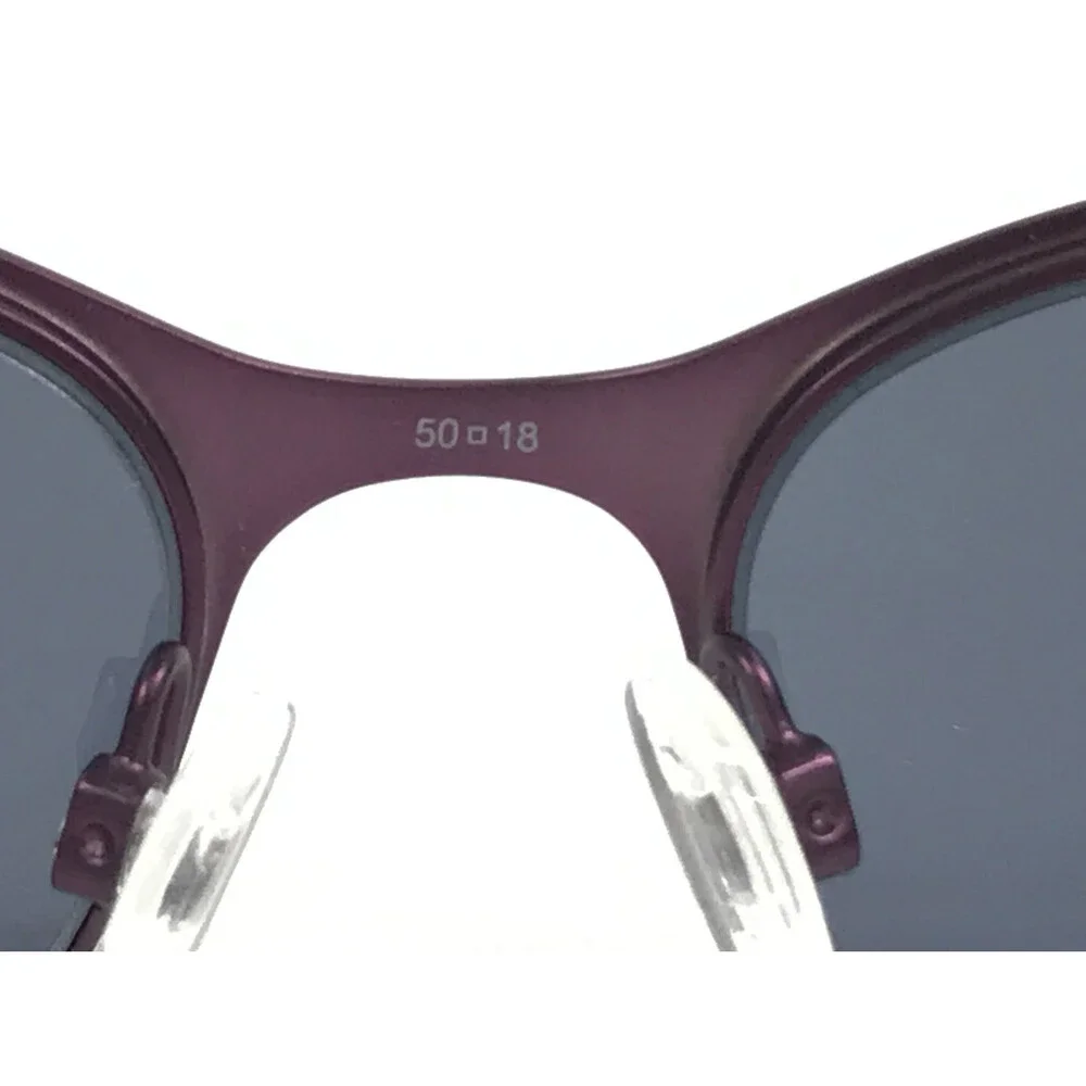 McQ Sunglasses MQ0295OP 002 Matte Purple Cat Eye Frames with Dark Blue Lenses